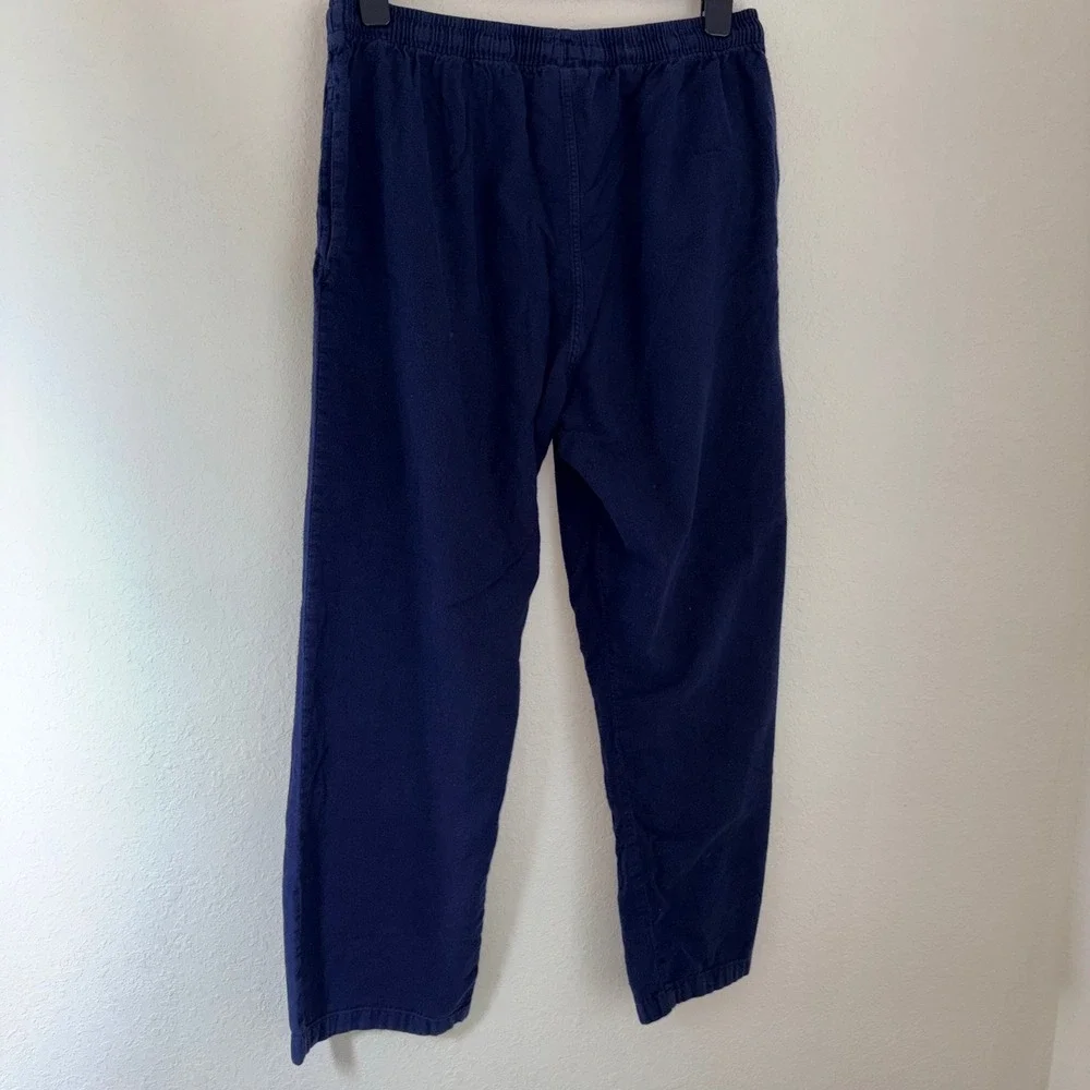 Polo Ralph Lauren Pajama Pants Large Navy Blue Excellent Cotton Drawstring Logo